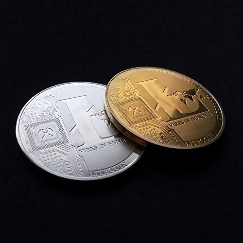 1 PCS מטבע זיכרון מטבע מכסף מצופה זהב ליטקואין ליטקוין קריפטו-מטופל וירטואלי 2021 מטבע אוסף מהדורה מוגבלת עם כיסוי מגן