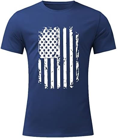 חולצות טריקו פטריוטיות של Beuu לגברים, וינטג 'במצוקה דגל אמריקאי חולצת טקס חייל קיץ שרוול קצר