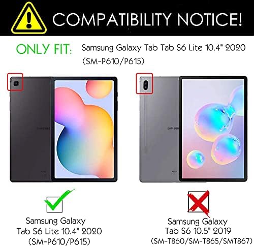 מארז מקלדת EOSO עבור Samsung Galaxy Tab S6 Lite 10.4 '' 2022/2020 דגם כיסוי סמסונג עם משטח מגע מובנה במקלדת, 7 צבעים עם תאורה אחורית ומחזיק