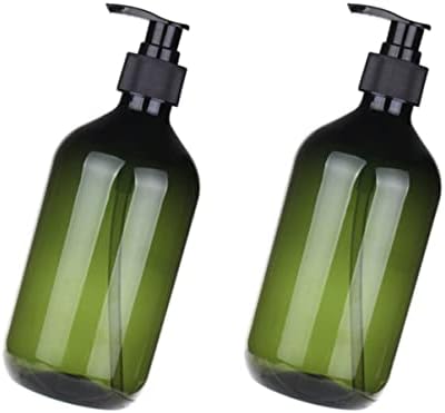 CABILOCK 15 יחידות בקבוק וקרם אמבטיה ירוקה אמבטיה אמבטיה ניתנת למילוי משאבה שמפו גוף קרם נוזל מקציף פנים שחור פלסטיק ריק מטבח ג'ל שחור
