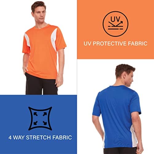 חולצות ספורט לגברים חולצות טריקו בכושר יבש-חולצות אימון מנדפות לחות לגברים חולצת ביצועי חדר כושר 1 ו-2 מארז