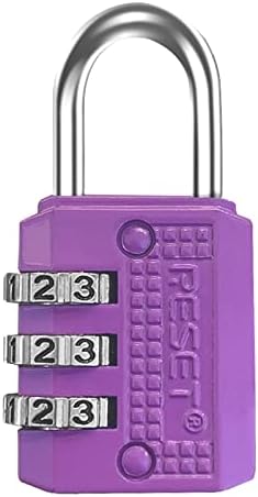 RESET-071 3 ספרות שילוב קטן מנעול מנעול זעיר למנעול מיני לוקס קופסת מזוודות מזוודות תרמיל תרמיל סגול