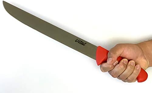 הוראות חיוניות סכין קצבים מקצועית 12 אינץ 'פחמן גבוה סכין אטליז