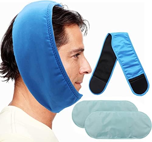 פנים קרח חבילה עבור לסת, ראש וסנטר, לשימוש חוזר חם או קר ג ' ל חבילות כאב הקלה עבור