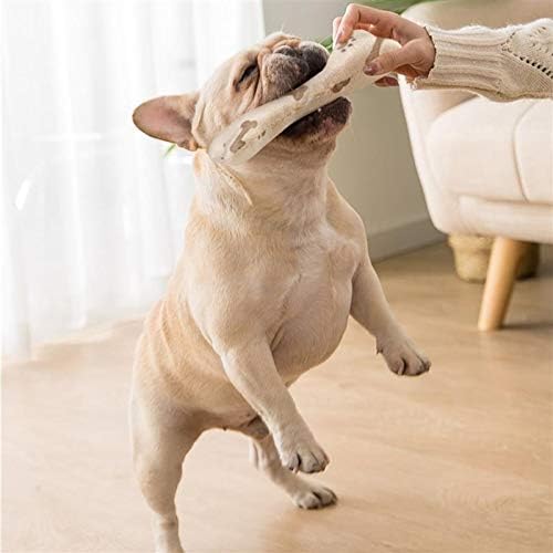 צעצוע של כלב עצם u/r חיית מחמד עמידה בפני נשיכת גור קטיפה קטיפה צעצוע חריק צליל צעצוע מצחיק לכלבים צעצועי לעיסה טוחנים בצבע אקראי