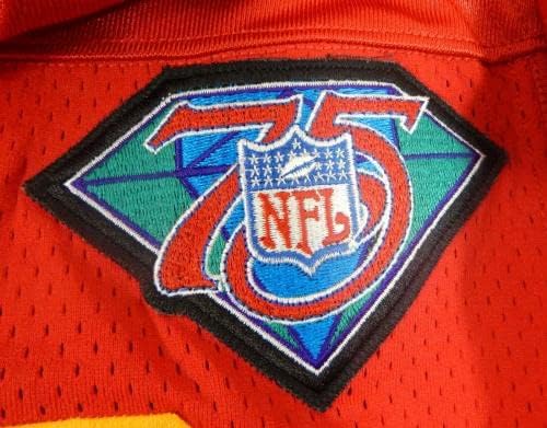 1994 ראשי קנזס סיטי 96 משחק הונחה אדום ג'רזי 75 תיקון 48 DP32761 - משחק NFL לא חתום משומש גופיות