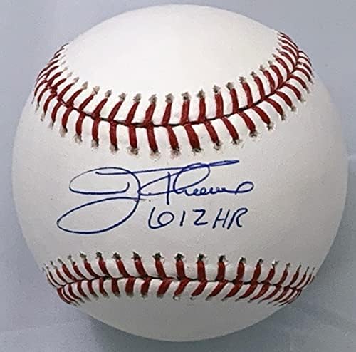 ג'ים תום חתימה קליבלנד אינדיאנים ווייט סוקס תאומים פיליס MLB בייסבול w/612 HR בקט היה עד - כדורי בייסבול עם חתימה