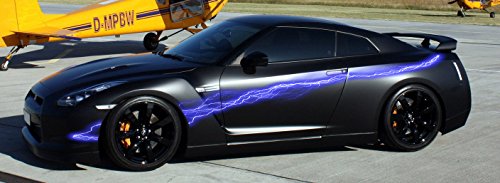 ברק בצבע מלא מכוניות מדבקות ויניל, גרפיקה של ברק בצבע מלא, מדבקות צבע ברק, מדבקות צבע ברק, עיצוב מכוניות ברק VMCC004