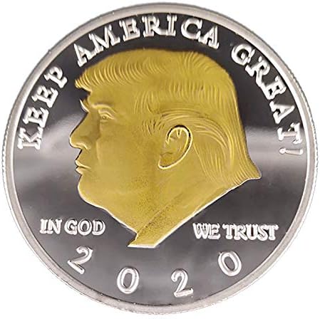 דונלד טראמפ 2020 אתגר מטבע שמור על אמריקה הגדולה של ארצות הברית, ארצות הברית בחירות חוזרות נשיאות מצופות זהב מצופה מטבעות נשר עם תג ומתחם