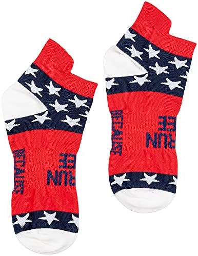 גרבי צוות פסים כוכב דגל אמריקאי לשני המינים 4 ביולי יום העצמאות פטריוטי גרביים בגזרה נמוכה