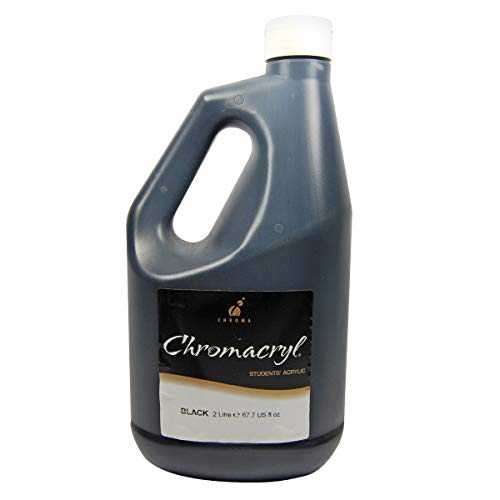 Chromacryl Premium Student צבע אקרילי, 1/2 גלון כד, שחור