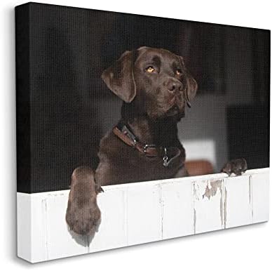 סטופל תעשיות לברדור כלב המשקיף חוות נשען אסם דלת בד קיר אמנות, עיצוב על ידי ג ' יימס דובסון