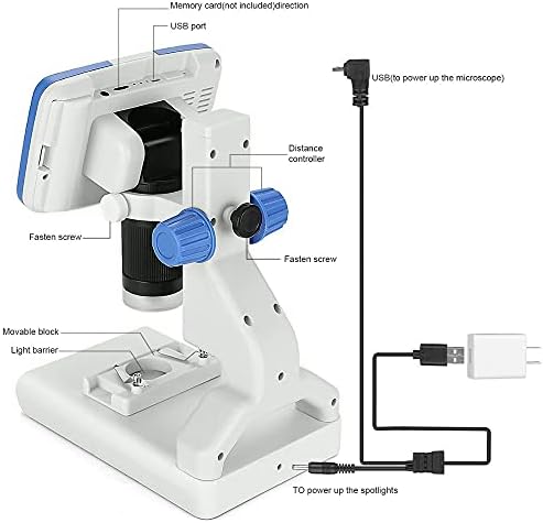 200 מיקרוסקופ דיגיטלי 5 תצוגת מסך וידאו מיקרוסקופ אלקטרונים מיקרוסקופ הווה מדעי ביולוגיה כלי