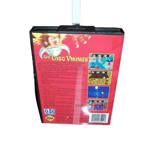 Aditi The Vikings Us Lost Cover עם קופסה ומדריך עבור Sega Megadrive Genesis Console Game Console 16 bit MD