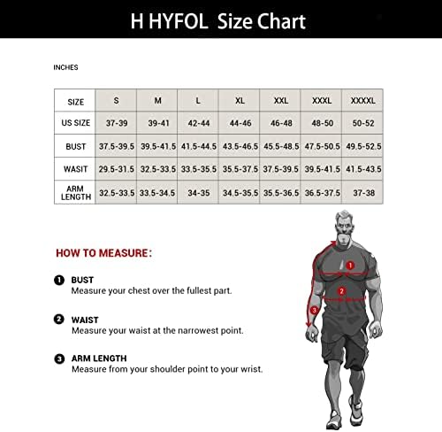 חולצות אימון Hyfol לגברים לחות מהירה ויבשה חולצות טריקו