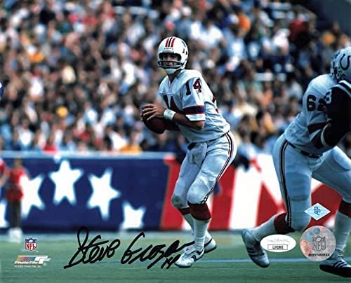 סטיב גרוגן חתם על 8x10 צילום ניו אינגלנד פטריוטים - תמונות NFL עם חתימה