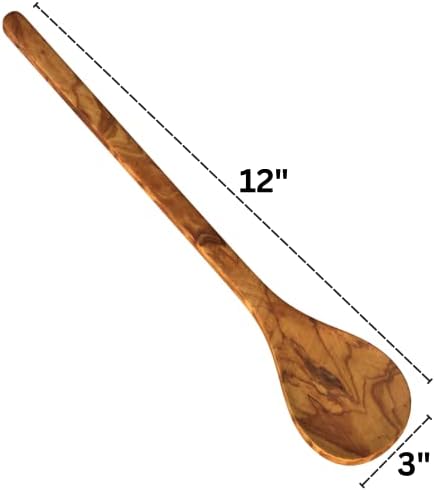 הקצה החי - כף עץ זית בעבודת יד כף 12 אינץ