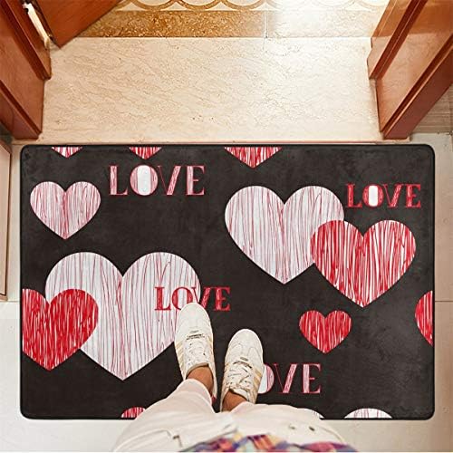 Mr.Xzy Heart שטיח אזור גדול לסלון יום האהבה לילדים רכים ילדים זחילה שטיח שטיח לחדר שינה כיתת חדר שינה מחצלת קומה דקורטיבית מחצלת 72 x