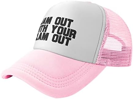 ריבה החוצה עם שלך צדפה החוצה כובע יוניסקס למבוגרים נהג משאית כובעי מתכוונן כובע למבוגרים קלאסי דיג כובעים