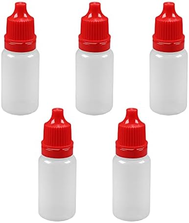בקבוקי מגיב בפה רחב של בטומשין 50 יחידות, 50 על 9 מ מ / 1.97 על 0.35בקבוק איטום נוזלי מפלסטיק 10 מ ל, מיכל פה קל צילינדר אחסון מדגם מעבדה