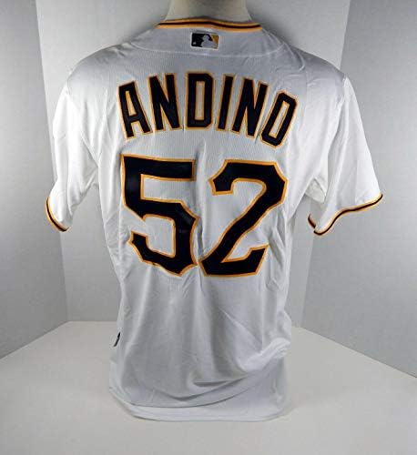 שודדי פיטסבורג 2014 פיטסבורג רוברט אנדינו 52 משחק הונפק ג'רזי לבן פיט 33096 - משחק משומש גופיות MLB