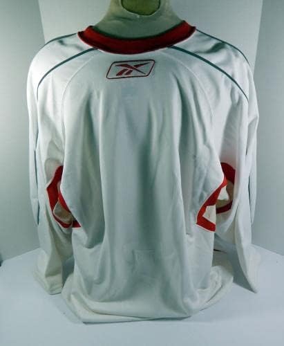קרולינה הוריקנים משחק נעשה שימוש בג'רזי תרגול לבן 58 DP34791 - משחק משומש גופיות NHL