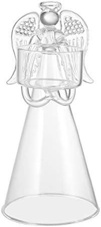 ליובו אירופאי סגנון מלאך זכוכית פמוט פמוט רומנטי צבעוני נרות כוס לבית שולחן העבודה קישוט חג המולד אספקת יצירתי חג המולד