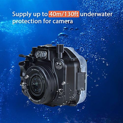 ניתן להשתמש בצפרדעי ים עבור Canon EOS M5 עם עדשה 22 ממ 130ft/40 מ 'צפרדעים ים מצלמה מתחת למים מארז אטום למים