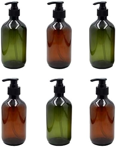Alremo Xinghuang - 6 יחידות משאבת פלסטיק ריקה בקבוקי בקבוקי קרם יד קרם יד מקלחת בקבוקי ג'ל מכולות מכולות לבקבוקי קוסמטיקה ניתנים למילוי