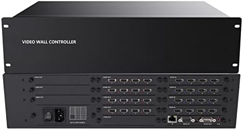בקר מעבד קיר וידאו HDMI 16 ב -16 מעבד שחבור רב-מסך, תמיכה בבקרת אינטרנט, רשת TCP/IP ובקרת יציאה סידורית RS232, פונקציית בקרת לולאה RS232