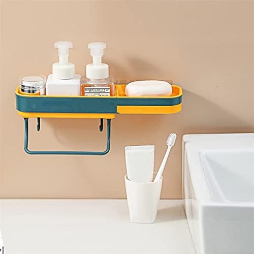 אמבטיה שאינו מחורר סבון תיבת מדף אספקת אמבטיה מגבת מתלה ללא סימון מדבקות אמבטיה מתלה קיר רכוב סבון תיבה (צבע : דואר, גודל