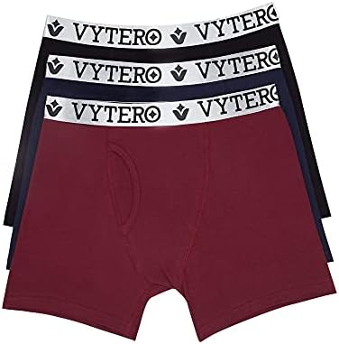 תחתוני בוקסר תחתוני ויטרו של ויטרו 3 חבילה, תקצירי מתאגרפי בדים רכים אולטימטיביים לגברים