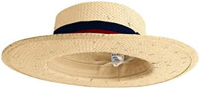 ניקי ביגס חידושים למבוגרים קש רחף כובע-קש צמת רחב ברים מגבעת כובעים - קיץ סיילור כובע-מספרה רביעייה 1920 תלבושות עבור גברים ונשים