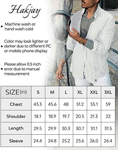 פשתן חולצות לגברים דק במיוחד מזדמן כפתור למטה חולצות ארוך שרוול חוף חולצה הוואי חולצות לגברים