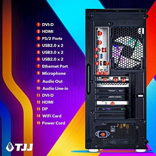 TJJ X3 רשת משחקי מחשב שולחן עבודה מחשב - אינטל Core I3-12100F, NVIDIA GTX 1660 סופר 6GB, 16GB DDR4 3200, 500GB SSD, VR מוכן, WIFI 6E,