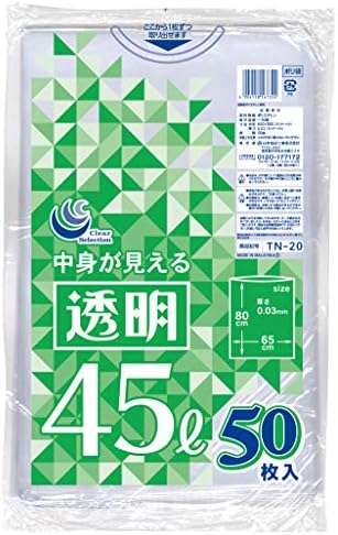 Nihon Giken תעשיות TN-20 שקיות אשפה, שקופות, 15.7 גל, 25.6 x 31.5 אינץ ', עובי: 0.01 אינץ