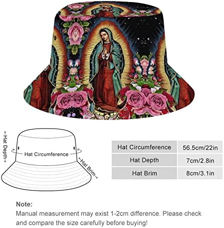 גבירתנו מגוואדלופה הבתולה מרים כובע עיצוב ייחודי כובע חוף כובע דלי שוחרר בגברים לנשים