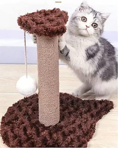 חתול גרוד,מקורה סיסל חתול טיפוס מסגרת עם קטיפה כדור מתאים לגורים, חתול צעצועים אינטראקטיביים
