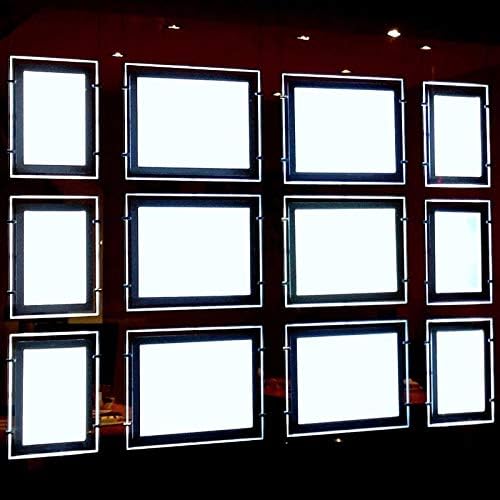 חלון נדלן תלוי מסגרת צילום אקרילית פרסום משרד תצוגת LED מחזיקי חנות חנות