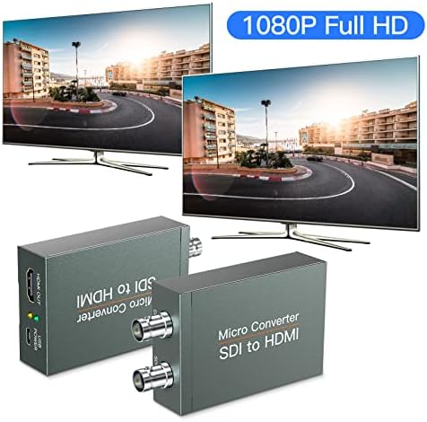 ממיר SDI ל- HDMI עם פלט לולאת SDI, איתור בפורמט אוטומטי עבור 3G-SDI, HD-SDI, SD-SDI איתות להצגה על מסך HDMI