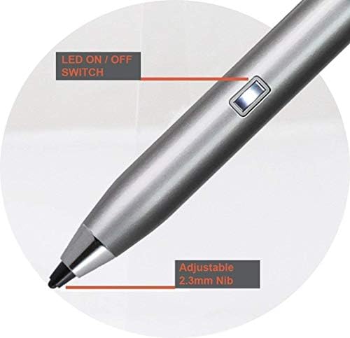 Broonel Silver Mini Point Point Digital Active Stylus PEN תואם ל- HP Chromebook 11 G8 EE 11.6