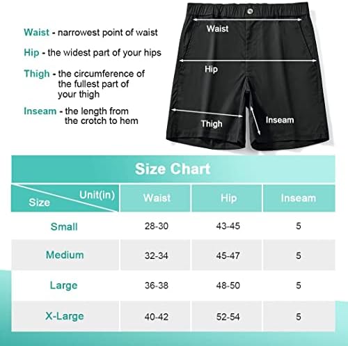Aimpact Mens בגודל 5.5 אינץ 'מכנסיים קצרים קצרים מכנסיים קצרים מזדמנים לגברים מכנסיים קצרים היברידיים