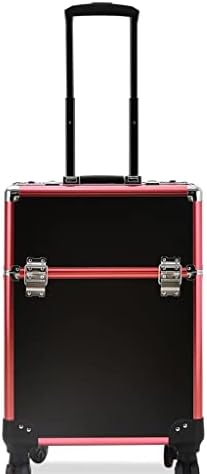 ZLXDP מזוודה נסיעות יופי קוסמטיקה קוסמטיקה קופסא אחסון מזוודות נרתיק טיול ארט נרתיק עגלת גלגל קיבולת גדולה