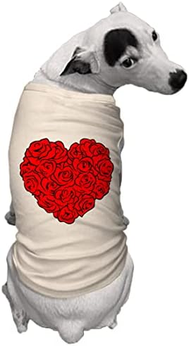 לב של ורדים - פרחים חולצת כלבים יפהפיה