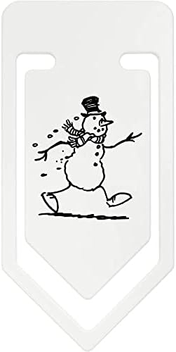Azeeda 141 ממ 'Walking Snowman' קליפ נייר פלסטיק ענק