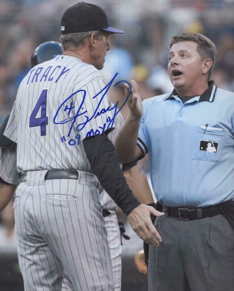 ג'ים טרייסי קולורדו רוקיס 09 מוי חתום חתימה 8x10 צילום w/coa - תמונות MLB עם חתימה