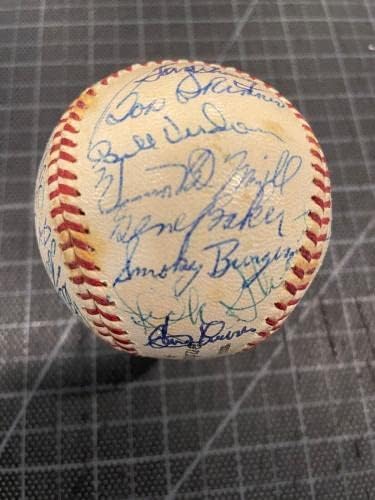 משנת 1960 אלופי העולם פיטסבורג פיראטס קבוצה חתמה בייסבול רוברטו קלמנטה JSA - כדורי בייסבול חתימה
