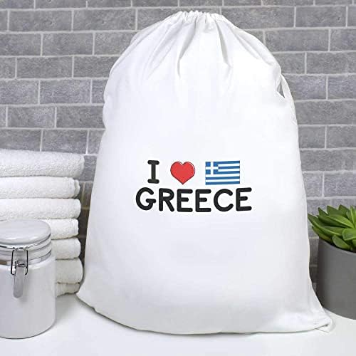 'אני אוהב יוון' כביסה/כביסה / אחסון תיק
