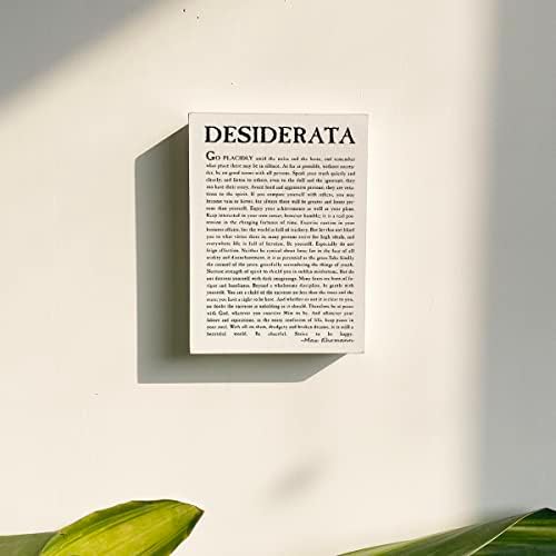שירה של Desiderata שלט קופסת עץ 6 x 8 אינץ