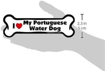 לדמיין זה עצם רכב מגנט, אני אוהב שלי פורטוגזית מים כלב, 2-אינץ על ידי 7-אינץ